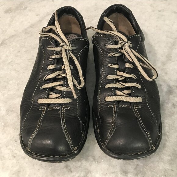 Born Shoes Womens Size 7 Black Leather Lace Up Casual Comfort Oxford EU 38 B3448 - Picture 2 of 9